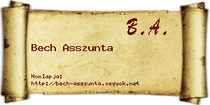 Bech Asszunta névjegykártya